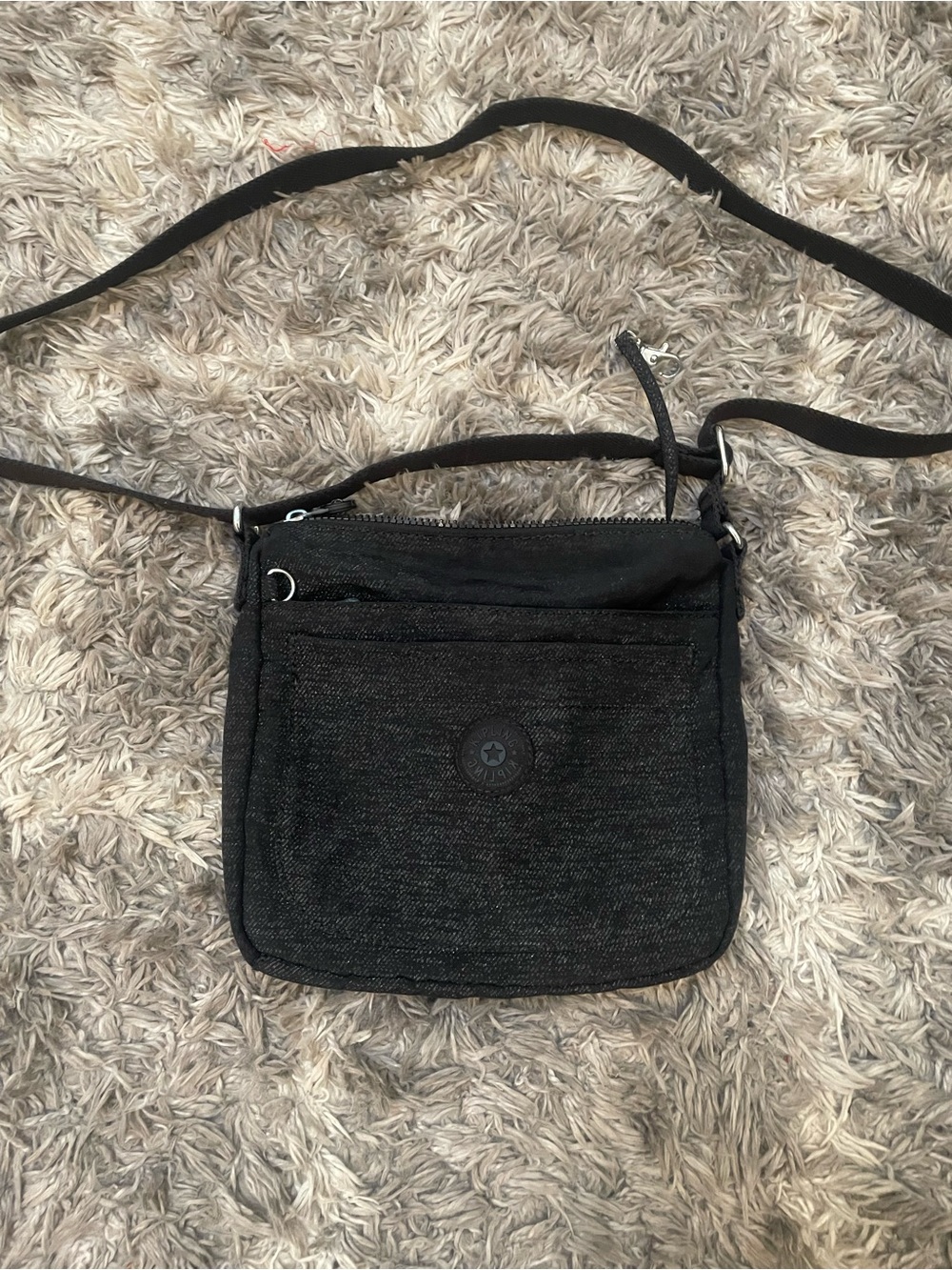 Kipling Women's Sebastian Crossbody Bag Black Metallic